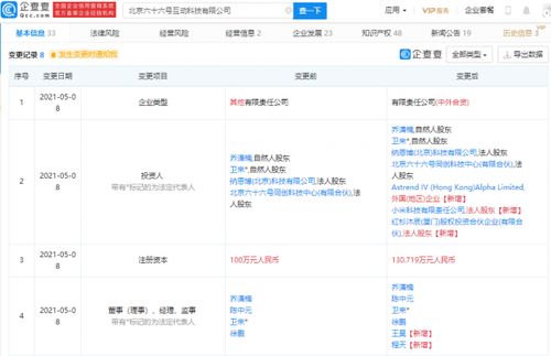 小米投资六十六号互动科技，布局教育机器人及数据处理领域